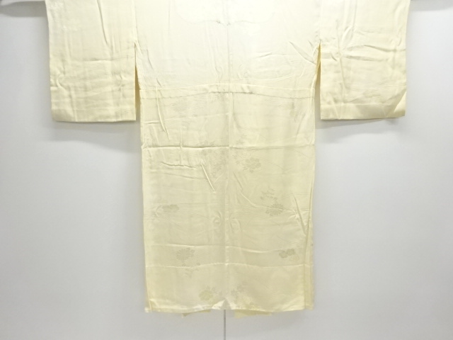JAPANESE KIMONO / HITOE JUBAN / WOVEN FLOWER & PLANT 